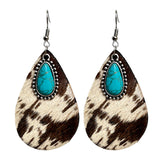 Western Animal Grain Cowhide Water Drop Turquoise – Stylish Gifts — 8