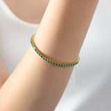 Colorful Zircon Stretch Bracelet Titanium Steel – Jewelry Gift Ideas — 5