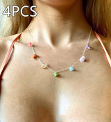 Seven Color Chakra Natural Crystal Necklace – Jewelry Gift Ideas — 3