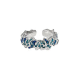 Irregular Texture Ethnic Openning Silver Ring – Everyday Gifts — 3