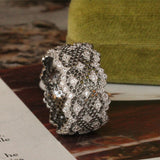 Italian Craft Textured Carved Gold Lace Rim Ring – Creative Gifts — 3
