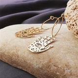 Fashion Personality New Palmistry Golden Earrings – Stylish Gifts — 3