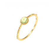 Round Peridot Simple Women's Ring – Gifts for Her — 5