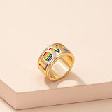 Temperament Fashion Large Ring Trend Rainbow – Stylish Gifts — 1
