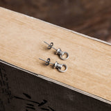 Sterling Silver Stud Earrings Pull Knocker – Gift Ideas — 3