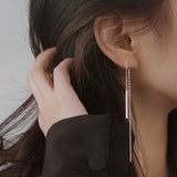 Frosty Korean Style Long One-word Earrings – Stylish Gifts — 4