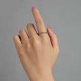 Fashion Vintage Spades Heart Zircon Silver Ring – Stylish Gifts — 6