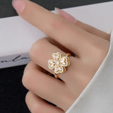 European And American Rotating Clover Ring Female Ins – Stylish Gifts — 4