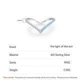 S925 Sterling Silver Fashion V-shaped Blue Enamel – Stylish Gifts — 2