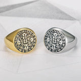 Vintage Personalized Hip Hop Punk Titanium Steel Ring – Gifts for Him — 6