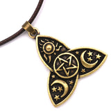 Triple Moon Goddess Alloy Pendant Necklace – Jewelry Gift Ideas — 6