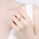 Electroplated Ring Female Wave Type Mosan – Gifts for Her — 4