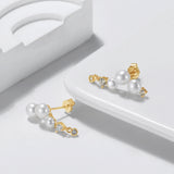 Sterling Silver Natural Freshwater Pearl Earrings – Everyday Gifts — 3