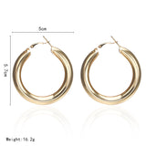 Alloy Hoop Earrings Women's Golden Noble Bohemian – Gifts for Her — 6