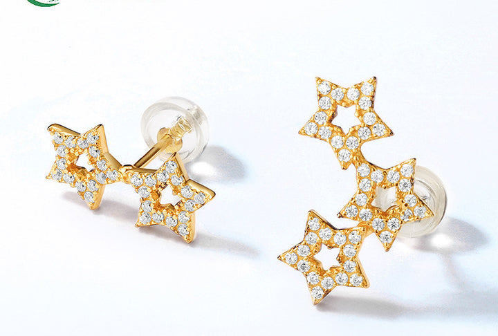 Women's Star-studded White Zirconium Sterling Silver – Gifts for Her — 1