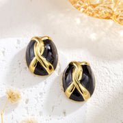 Vintage Egg Surface Enamel Enamel Earrings Women – Gifts for Her — 9