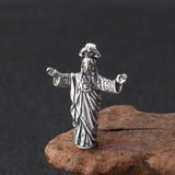Sterling Silver Vintage Distressed Jesus Pendant – Jewelry Gift Ideas — 3
