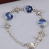 Ethnic Blue Dyed Tie-dye Bracelet Hand-stitched – Jewelry Gift Ideas — 7