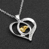 Crystal Hand In Hand Mom And Baby Love Heart Pendant – Gifts for Her — 4