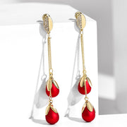 Silver Needle Pearl Long Sweet Earrings – Small Gift Ideas — 2
