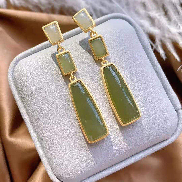Vintage Green Fashion Geometry Earrings – Stylish Gifts — 1
