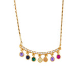 Pendant Geometric Round Curved Bar Necklace – Jewelry Gift Ideas — 5