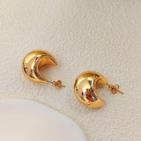 Crescent Semicircle Hollow Earrings – Unique Gift Ideas — 3