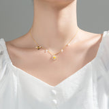 Small White Chrysanthemum Sun Flower Clavicle Chain – Everyday Gifts — 1
