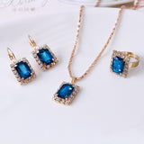 The Crystal Set Necklace Earring Ring Three-piece – Jewelry Gift Ideas — 4