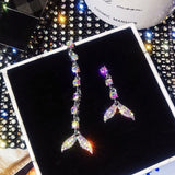 Silver Needle Mermaid Earrings Exquisite Super – Small Gift Ideas — 3