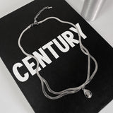 Creative Niche Design Water Drop Pendant Necklace – Jewelry Gift Ideas — 3