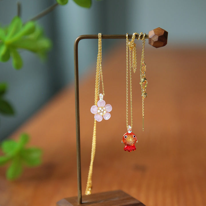 Handmade Zodiac Pendant Peach Blossom Necklace – Jewelry Gift Ideas — 1