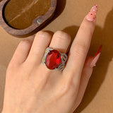 Fashionable Simple Elegant Inlaid Ruby Full Diamond – Beauty Gifts — 1