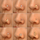 Creative Star Heart Crown Nose Ring Piercing Ornament – Stylish Gifts — 6