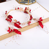 Red Hair Pin Flower Hair Clips Earrings Set Women – Beauty Gifts — 5
