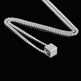 Three-dimensional Small Square Pendant Necklace – Jewelry Gift Ideas — 4