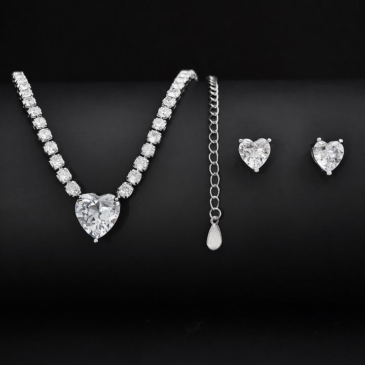 Two-piece Sweet Earrings Necklace – Jewelry Gift Ideas — 1