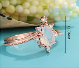 Moonstone Crown Double Combination Women's Copper Rose – Gifts for Her — 2