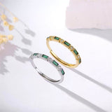 Popular Copper-plated Gold Emerald Zircon Ring – Holiday Gift Ideas — 2