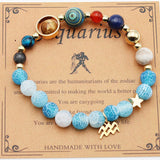 Twelve Constellations Bracelets Natural Stone Beaded – Practical Gifts — 15