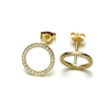 Women's Gold Zircon Ring Earrings – Gifts for Her — 4