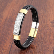 Stainless Steel Letter Cord Braided Leather – Jewelry Gift Ideas — 5