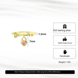S925 Sterling Silver Fashion Elegant Heart Ring – Stylish Gifts — 5