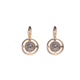 Rose Gold Micro-Set Zircon Round Earrings – Holiday Gift Ideas — 2