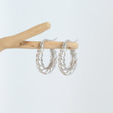 Women's Sterling Silver Twist Earrings – Gifts for Her — 10