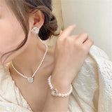 Women's New Light Luxury Camellia Ear Stud Pearl – Jewelry Gift Ideas — 6