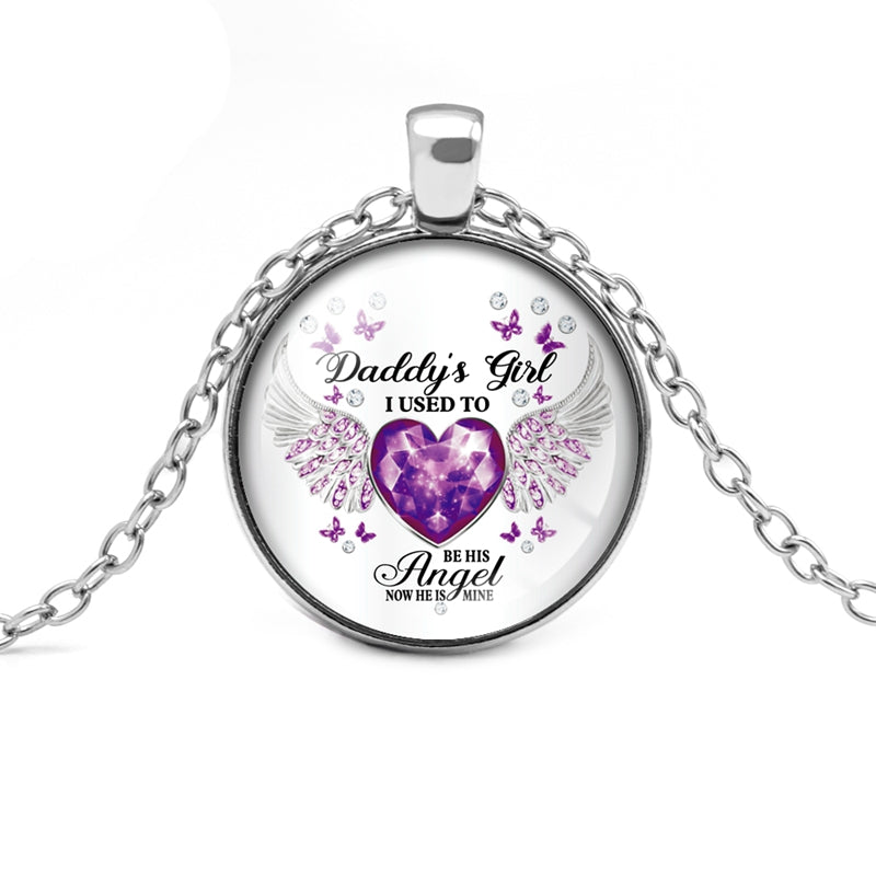 12 Colors Birthstone Angel Wings Necklace Daddy's – Jewelry Gift Ideas — 7