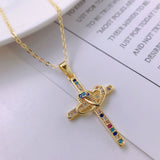 Ins Style High End Gold Plated Zircon Jesus Love – Jewelry Gift Ideas — 5