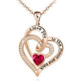 Lettering Necklace Double Heart Diamond – Jewelry Gift Ideas — 15