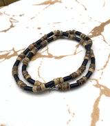 Coconut Shell Charcoal Turquoise Necklace – Jewelry Gift Ideas — 14